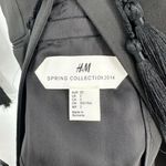 H&M Tasseled One Button Tuxedo Suit Blazer Black Women's 2 Photo 5