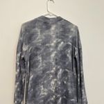 Hippie Rose  Blue Tie Dye Ribbed Knit Open Long Sleeve Boho Long Cardigan Sweater Photo 11