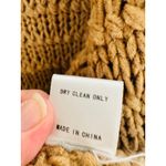 Lush Clothing LUSH Anthropology Tan Loop Shaggy Fringe Open Style Cardigan size Medium/ Large Photo 5