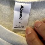 Abound  Fleece Crewneck Sweatshirt White‎ Size XL Womens Preowned Photo 1
