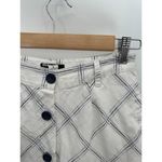 Urban Outfitters BDG White Navy Blue Windowpane Midi Skirt Women's Size 4 Photo 2