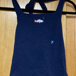 Hollister  Beaded Graphic Blue Fish Halter Top - Size XS Photo 0