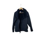 Columbia  Open Drape Sweater Navy Blue Sherpa Lined Thick & Warm Size Small Photo 1