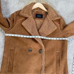 Stradivarius  Women’s Faux Suede Teddy Shearling Long Coat Jacket in Brown L Photo 11
