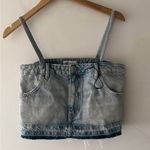 ZARA  TRF SKIRT STYLE DENIM CROP TOP Photo 1