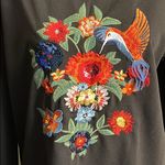 ZARA BLACK FLORAL APPLIQUÉ with Colorful Floral Embroidery ruffle hem Mini DRESS Photo 5