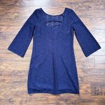 Lilly Pulitzer • Topanga Crochet Dress knit Breakers Lace bell sleeve True Navy Photo 9