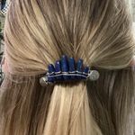 Wire Wrapped Lapis Lazuli Barrette 🧿 Blue Photo 0
