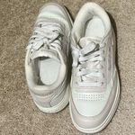 Reebok  Classic White and Cream Leather Sneakers Photo 2