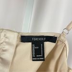 Forever 21 Small Satin Champagne Ruched Crop Top Droop Neck Cowl Formal Elegant Photo 3