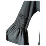 Agnes & Dora  Black Baby Suede Walker Dress XXS Pockets Bell Sleeves Photo 2