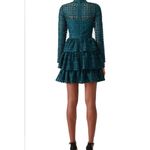 Slate + Willow Women's Teal Full Lace Long Sleeves Full Skirt Mini Dress Size 2 Photo 2