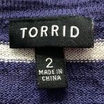 Torrid COPY - Blue and White Striped Shark bite Pullover Sweater Size 2 (2X) Photo 5