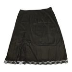 Cider Slip Skirt Women’s Plus 2X Black Lace Trim Dark Feminine Goth Whimisigoth Photo 1