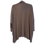 Travelers by Chicos Cardigan Acetate Spandex Blend Open Front Draped Size 12 (2) Brown Photo 3