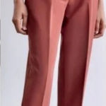 ZARA Women's High Waisted Pleated Ankle Trousers in Rose Pink Size S Photo 0