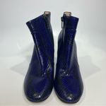 Vince Camuto Sanstan purple leather ankle boots snakeskin womens size 7.5 modern Photo 2