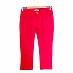 Bongo Vintage Y2K 90s  Cropped Jeans Cherry Red Cotton Juniors 3 Women's Size 4 Photo 1