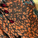 Citron Burnout Velvet Rose Spotted Sheer Kimono Silk Blend Witchy Whimsigoth Orange Size undefined Photo 8