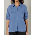 Outerknown  Scout Button Down Shirt Womens Medium Organic Cotton Granola Girl NEW Photo 1