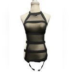 New! Sexy Black Strappy See Through Mini Dress Size XS Photo 3