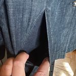 Ann Taylor  Blue Denim 3/4 Sleeve Jacket Blazer w Silver Button Detail Size Large Photo 5