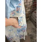 suit skirt blazer button front top swing skirt floral blue pink white Size 12 Photo 11