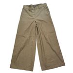 Adrianna Papell Women's Bronze Olive Flat Front Wide Leg Pants Size 12 Photo 4