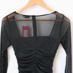 Beginning Boutique Estee Long Sleeve Mesh Party Dress Black Photo 4