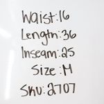 American Giant Black 100 Linen Elastic Waist Cropped Pants Size M Size M Photo 5