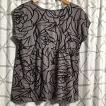Daisy Fuentes  Gray Floral Blouse Photo 3