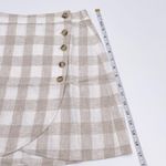 Madewell NEW  Linen Blend Tulip Hem Mini Skirt Undyed NE700 Check Print Size 00 Photo 12