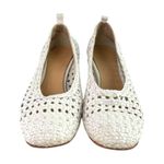 COS  Women's White Weave Braided Leather Block Heel Slip-On Pumps Shoes 40 US 9 Photo 1