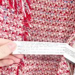 ZARA  Basic Womens Bloggers Fav Preppy Red Tweed Fringe Blazer Jacket Size S Photo 6