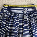 Maeve  Anthropologie Abstract Stripes Navy Blue Circle Swing Skirt Women’s Size 0 Photo 6