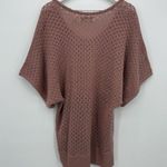 Denim 24/7 Knit Oversized Dusty Mauve Acrylic Top Swim Cover Medium Pink Photo 6