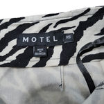 Motel Skirt Size XS W24" Waist Zebra Pelmet Skirt Denim Jean Skirt Animal Print Zebra Print Photo 4