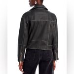 BLANK NYC Black Faux Leather Belted Moto Jacket Size XS Photo 4