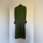 Reformation Galena Long Sleeve Dress in Olive Photo 6