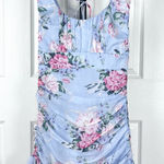 Angel Biba Blue Floral Mini Dress Photo 0