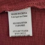 Very J  Pink Ribbed Knit Crop Top Size Medium Dusty Pink Crop Top with Fringe Photo 6