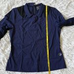 FORAY GOLF Women’s CHECKMATE long sleeve POLO Navy/Black size Large Blue Photo 6