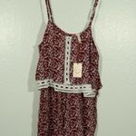 Raga NWT Wild Love Crochet Trim Romper Photo 1