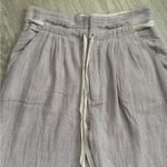 Free People Light as Sunrise Textured Cotton Pants in Lavender Purple Stripe | 4 Photo 3