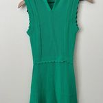 The Kooples NWT Scalloped-trim flared-skirt knitted midi dress green 1 Photo 4