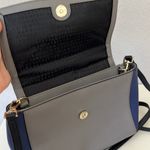 Kate Spade Leather Crossbody Purse Black Grey Blue Photo 8