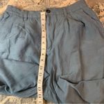 Madewell Blue Linen Relaxed Fit Cropped Photo 3