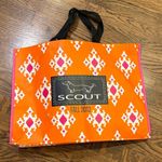 Scout Vibrant Orange Tote with Pink and White Design, 18.5 x 13.5 x 8” Photo 0