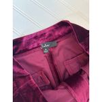 Lulus  Chic Splendor Wine Red Velvet Pleated High-Rise Wide-Leg Pants Luxe Size M Photo 4