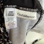 Croft & Barrow  Womens Swimsuit Sz 18W Black‎ White Tan Tummy Slimming NEW Photo 5